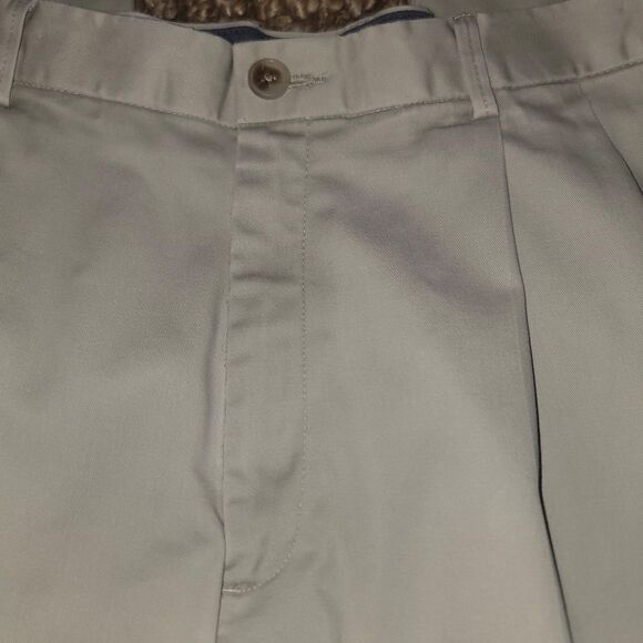 Mens Haggar Classic Fit Premium No Iron Khaki 36x 34 soft cotton blend w stretch - Picture 7 of 16